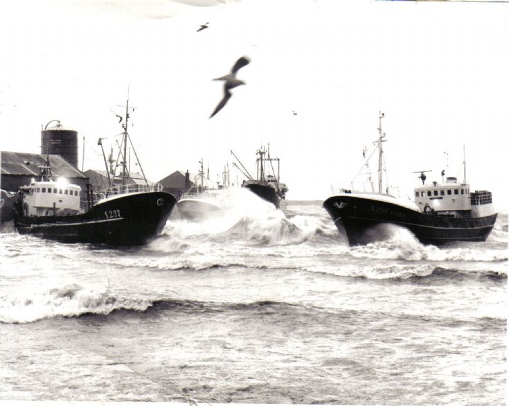 Fishing boats adrift