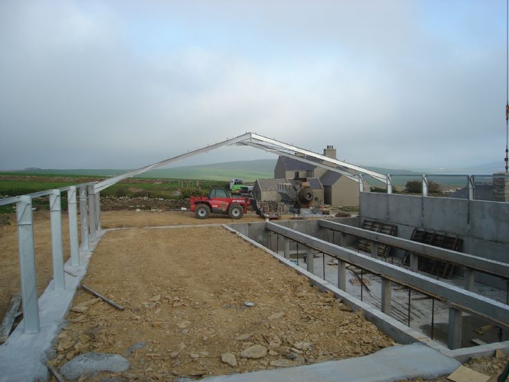 Steelwork goes up at Ingsay