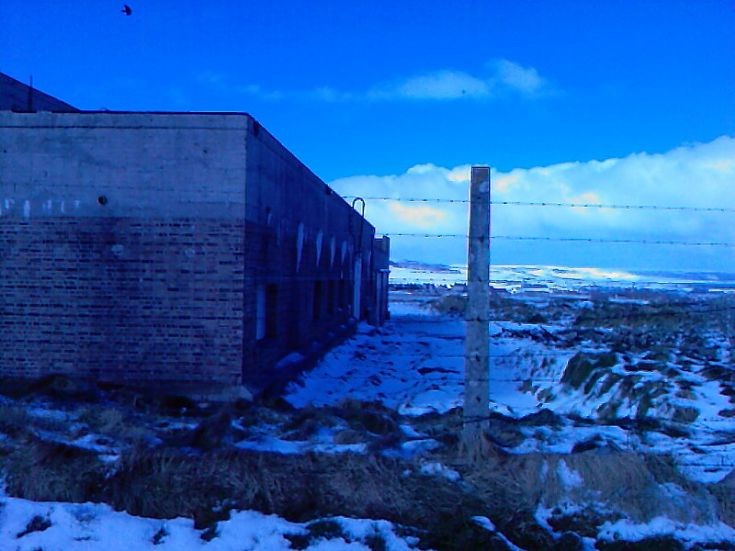 Icicles hanging from the Black Building