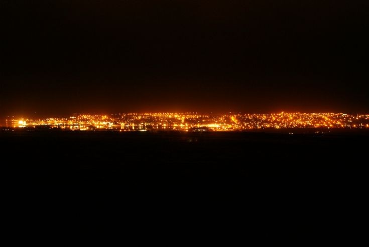 Kirkwall lights from Wideford
