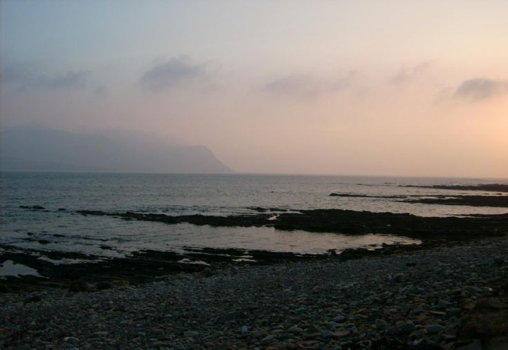 A misty, calm night over Hoy Mouth