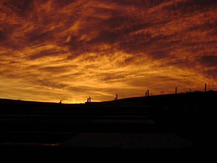 Sunrise as seen from Cursiter quarry