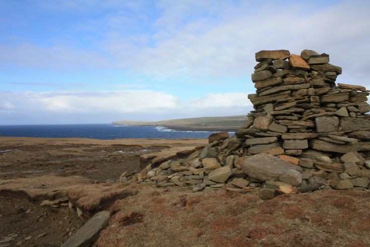 Stone pile on headland