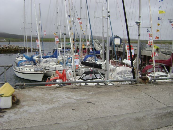 Boats at pier