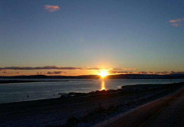 Sunset from the top road above the Brynan.