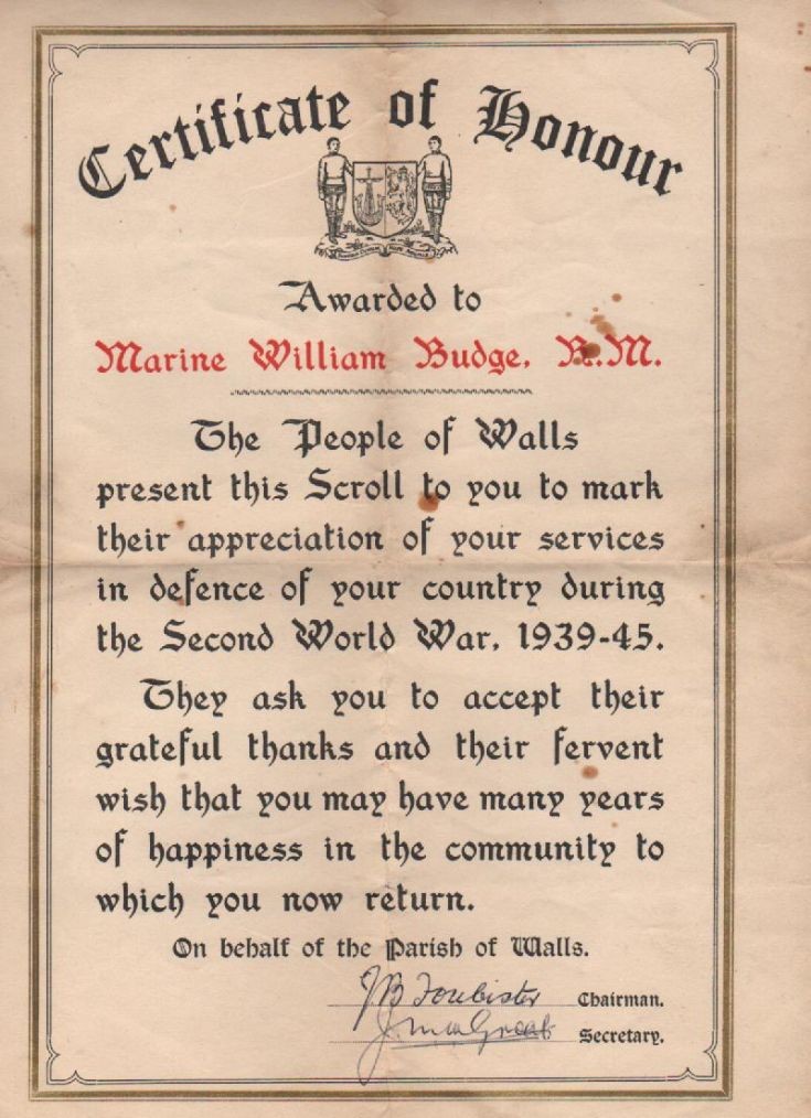 Certificate of Honour