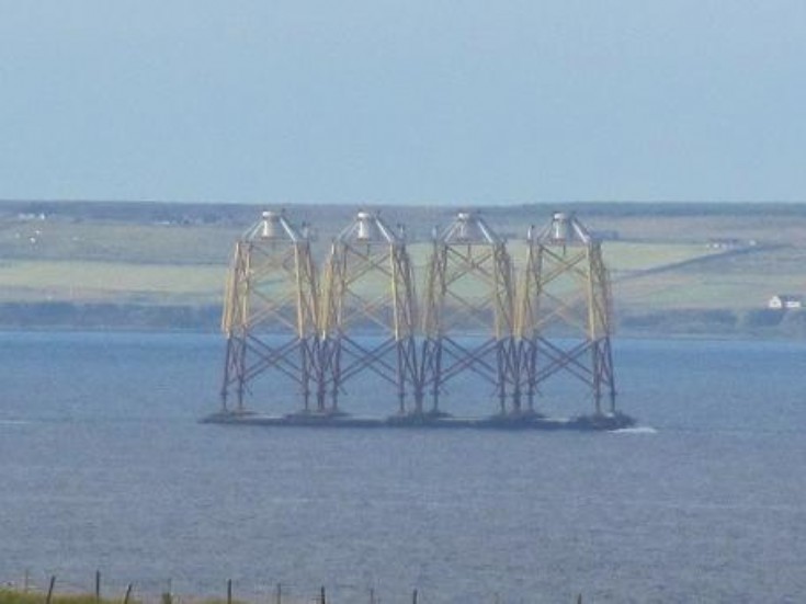 Large barge heading to windfarm