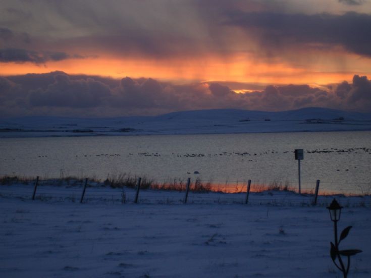 Harray Loch in the snow