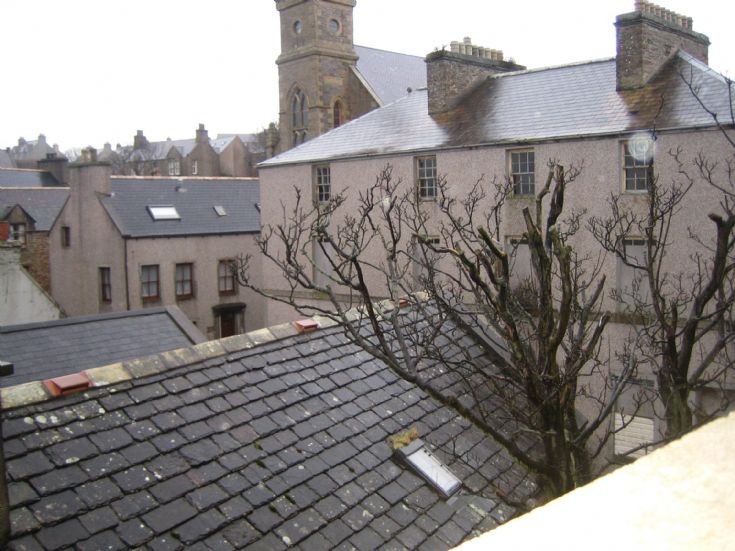 Across the Stromness rooftops