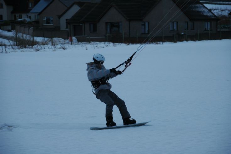 Snowkiting at Picky