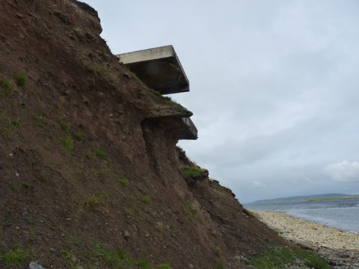 Erosion of WWII searchlights at Waltness