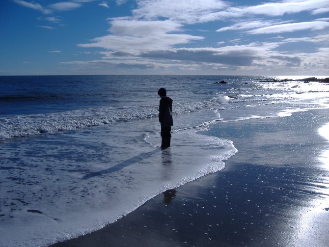 At the beach