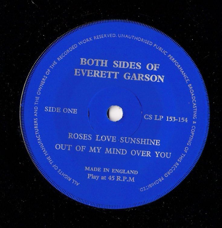 Both sides of Everett Garson (side 1)