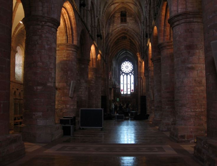 Cathedral being set up for Mumford and Sons 2/2