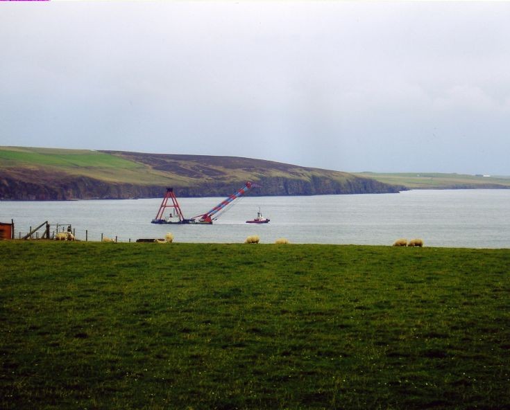 Strange vessel being towed from Flow