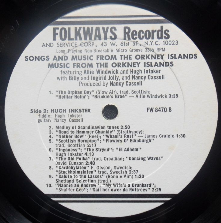 Music from the Orkney Islands side B