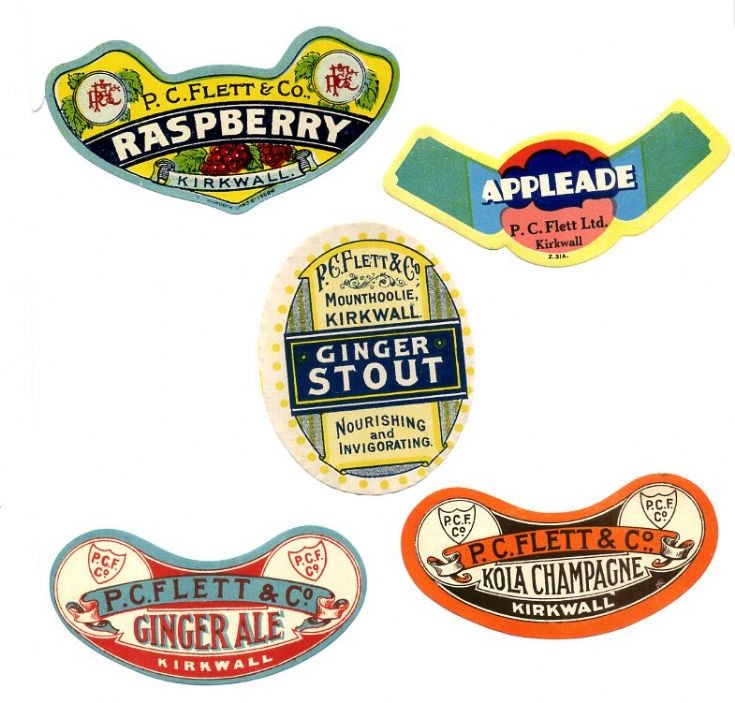 P C Flett lemonade labels