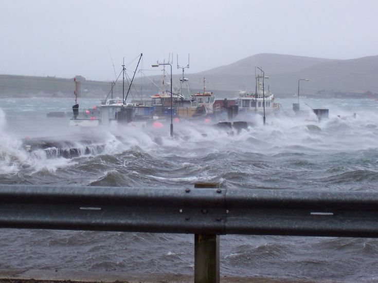 High water at Pierowall Harbour