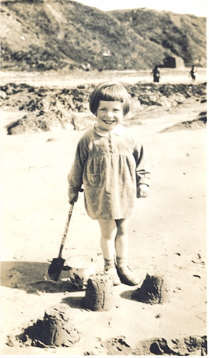 Sheila Stuart on Scapa beach