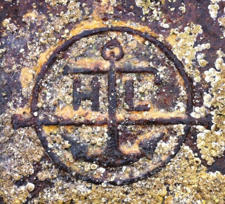 Logo on wrecked engine