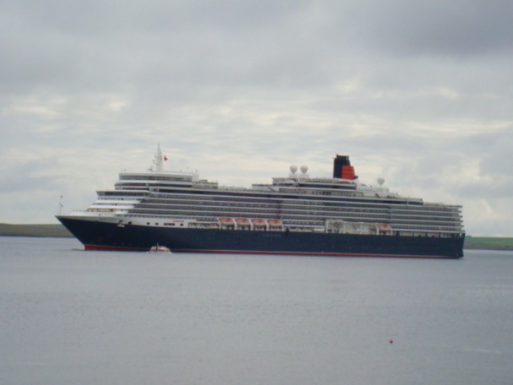 The Queen Elizabeth visiting Orkney