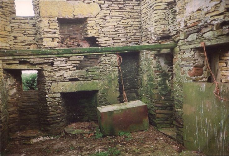Inside the building on Damsay