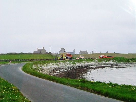 Roadworks in Stronsay