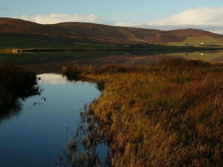 Looking across Kirbister loch