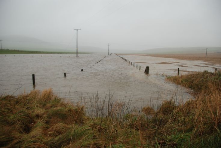A flood at Voy in Sandwick taken on the 23/12/12