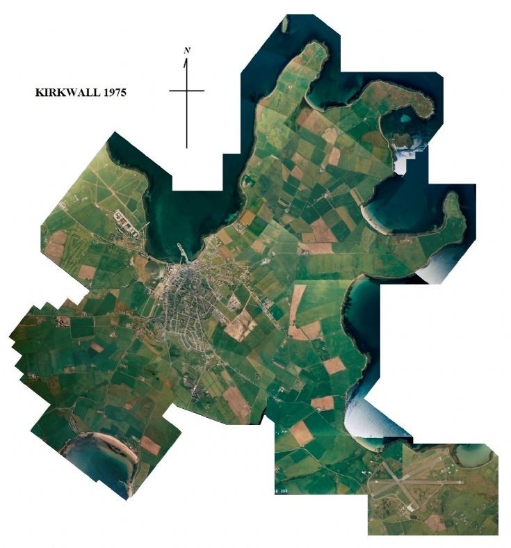 Kirkwall from the air 1975