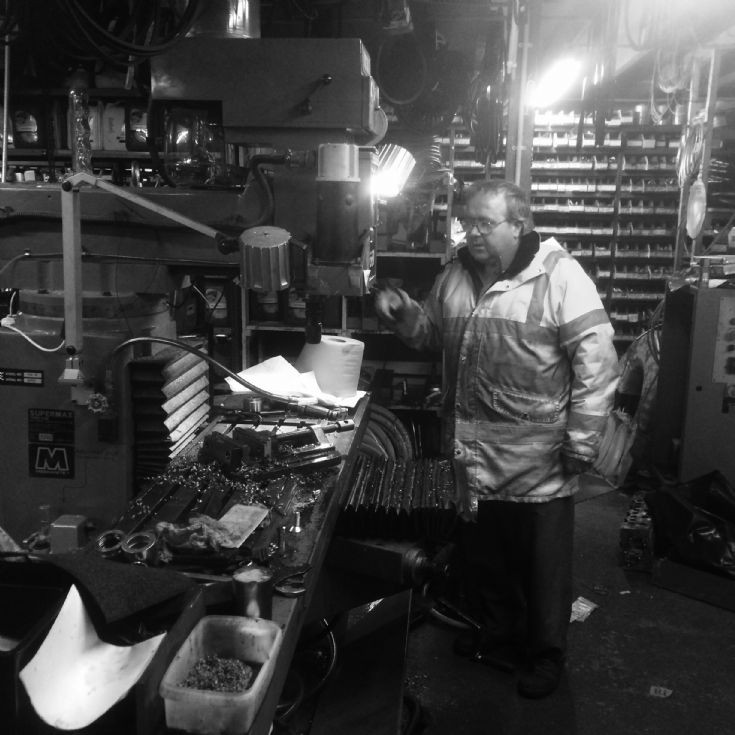 Derek Ryrie at his shop in Hatston