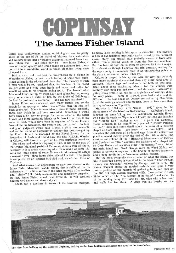 Copinsay- the James Fisher Island 1/3
