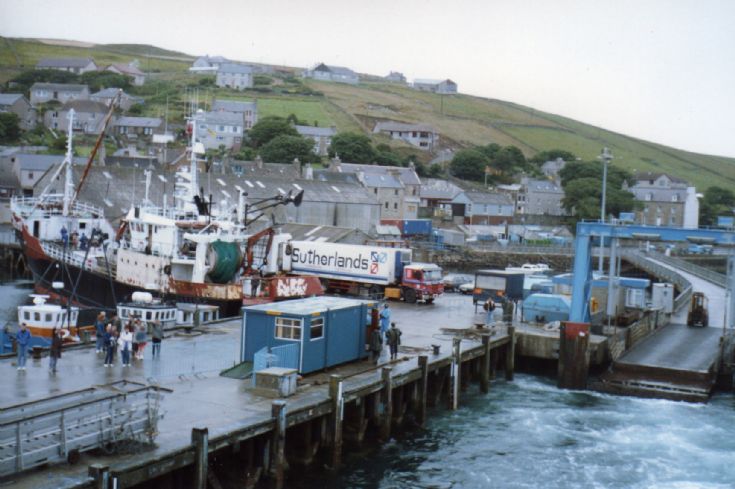 A busy Stromness pier