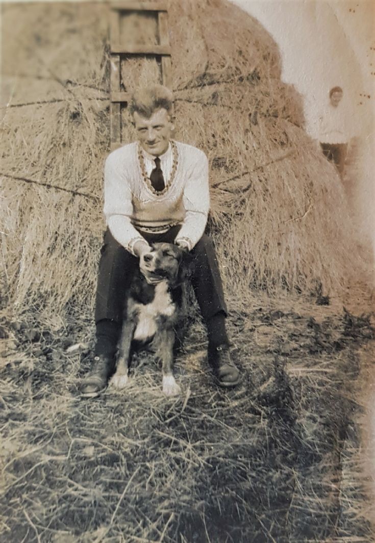 Mystery gent at harvest time