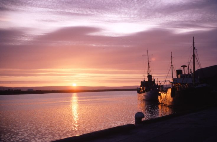 Sunset Kirkwall Pier - 1967