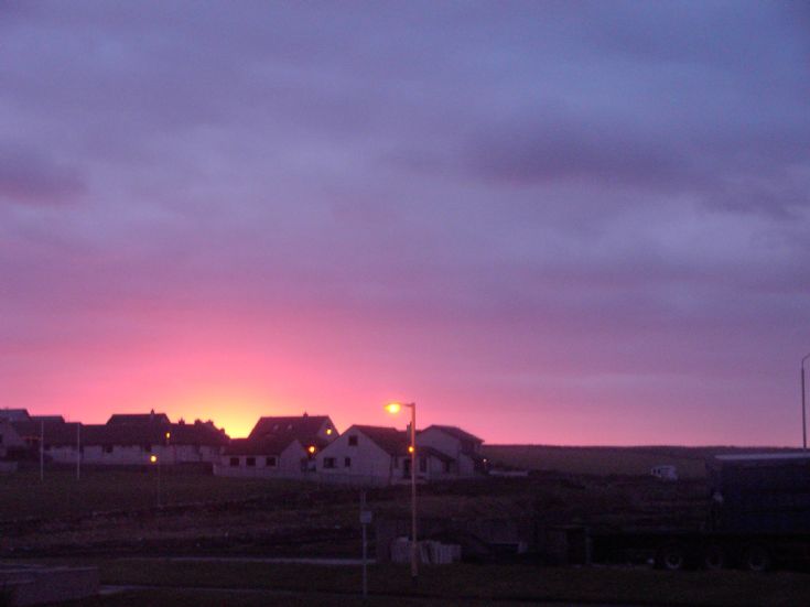 Sunrise over Hamnavoe Stromness