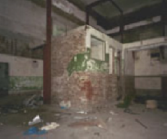 Inside the black building