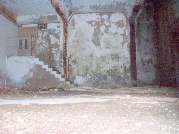 Inside the black building