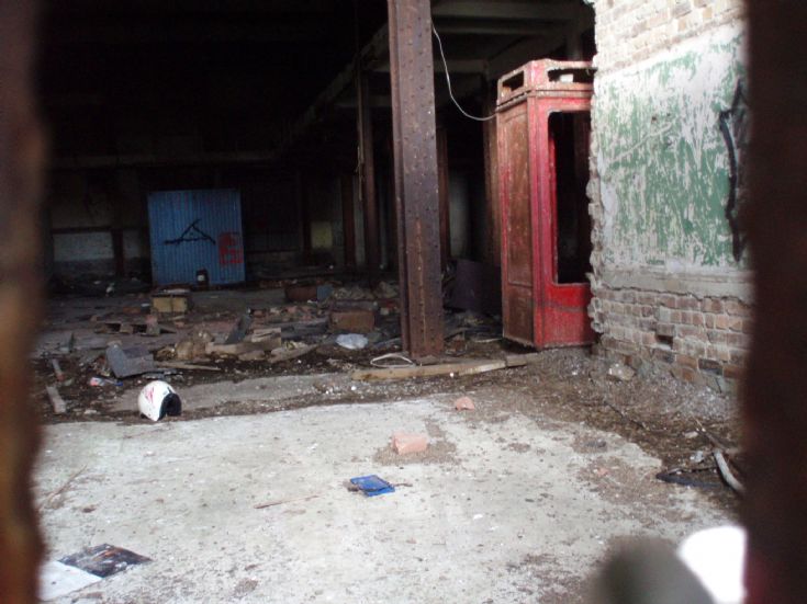 Inside the black building - front entrance