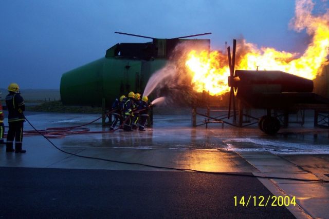 Fire Practice at Kirkwall Airport