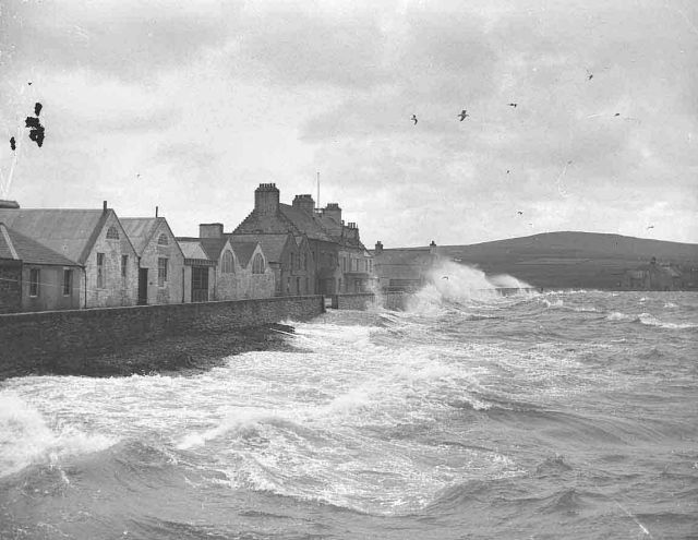 Storm conditions on Ayre Road