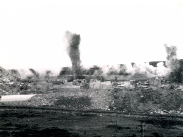 Heddle quarry. Blasting