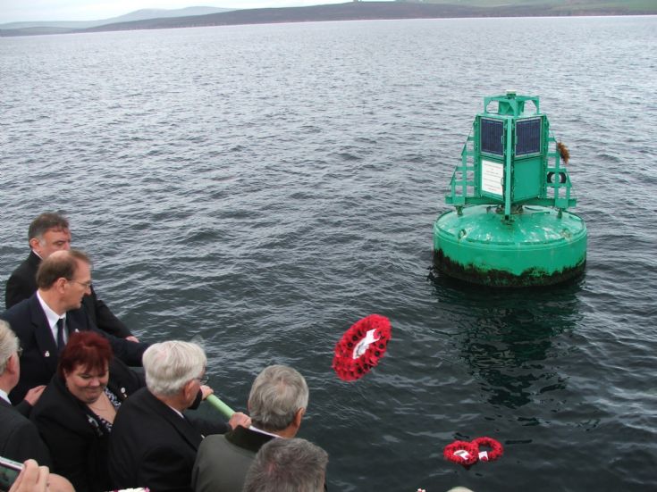 Wreath laying at Royal Oak buoy