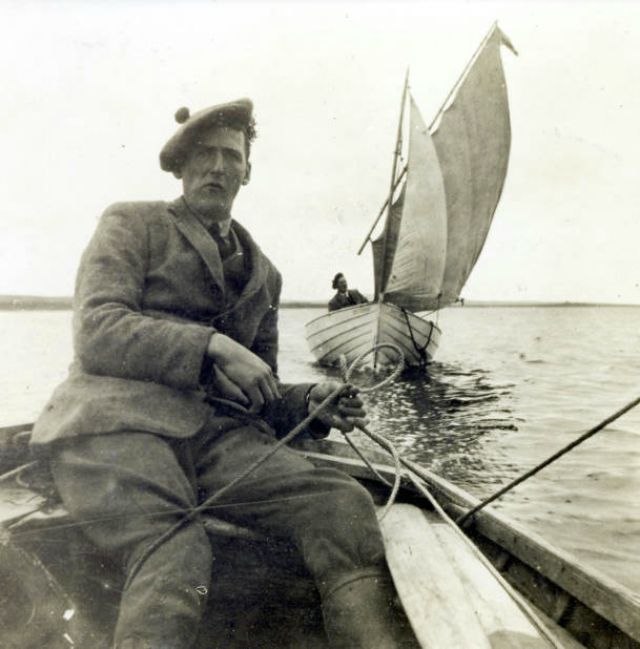Sandy and Bob Scarth (in Britannia), Bay of Firth