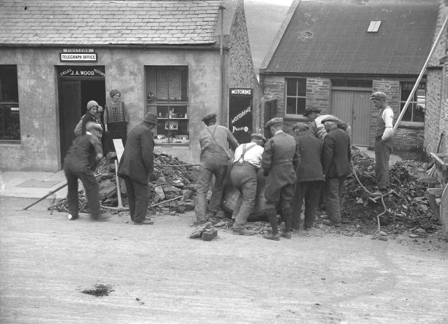 New petrol pumps at Finstown PO (Wood's shop)