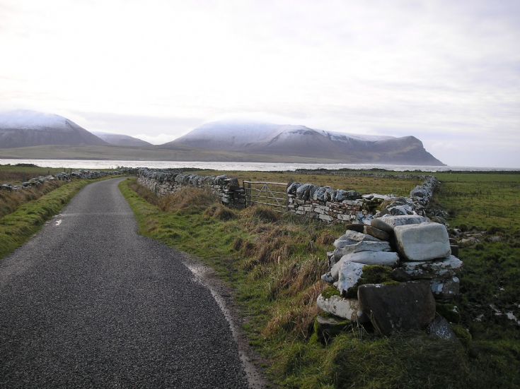 Frost on Hoy Hills from Outertown