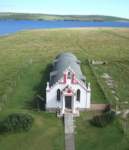 Italian Chapel from my kite mounted camera