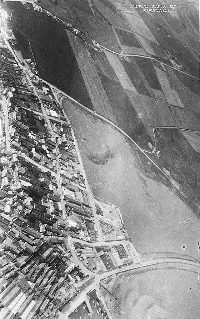 Aerial view of Kirkwall looking west, 1931