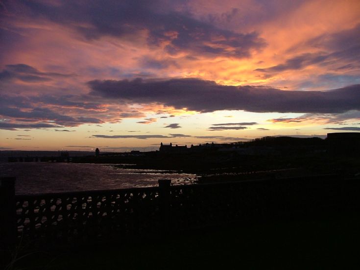 Sunset over Balfour village