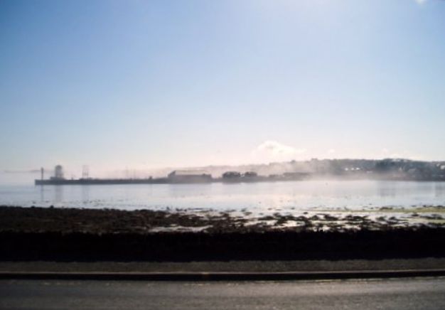 Kirkwall Pier in the haze